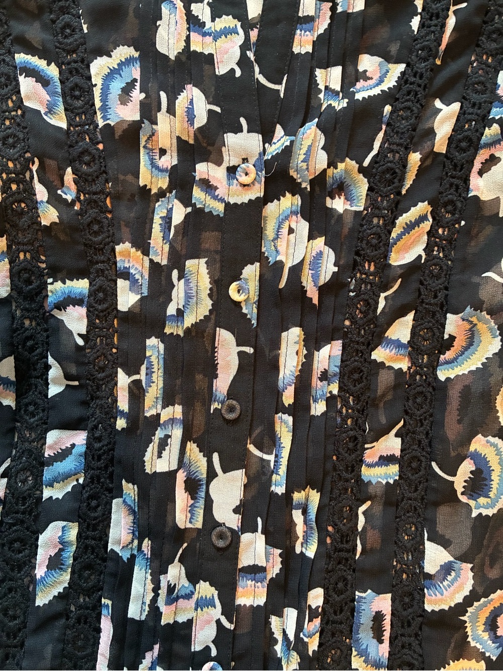 Black Floral Print Cap Sleeve Dress - Picture 6 of 9